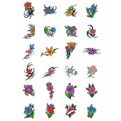 Chrysanthemum Foot Design Water Transfer Temporary Tattoo(fake Tattoo) Stickers NO.10767